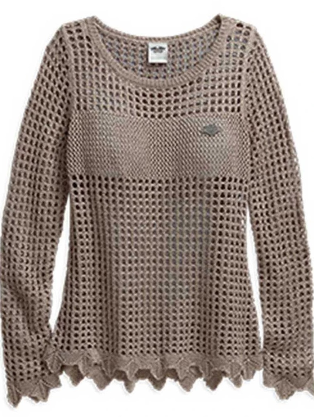 Harley-Davidson® Open Knit Metallic Sweater, Woodsmoke (2XL)
